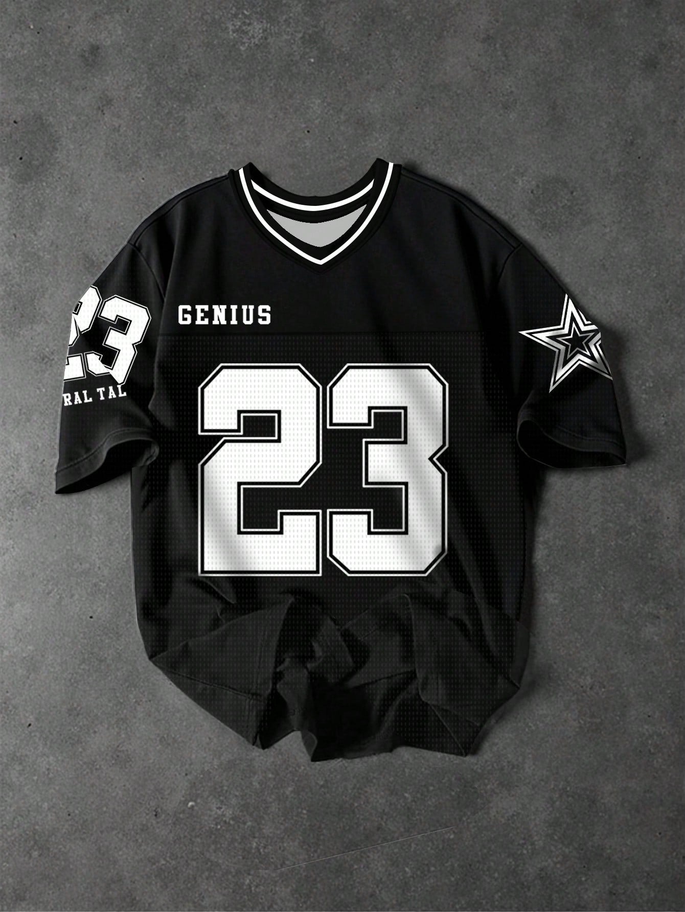 Men's Athleisure Digital Print V-Neck T-Shirt