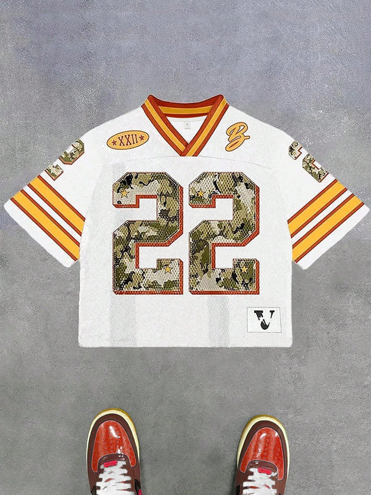 Multicolor Heart-Shape Neck Athleisure Jersey