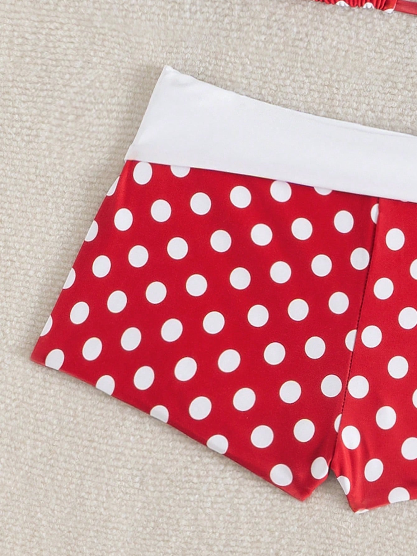 Sexy Red Polka Dot Halter Bikini Swimwear Set