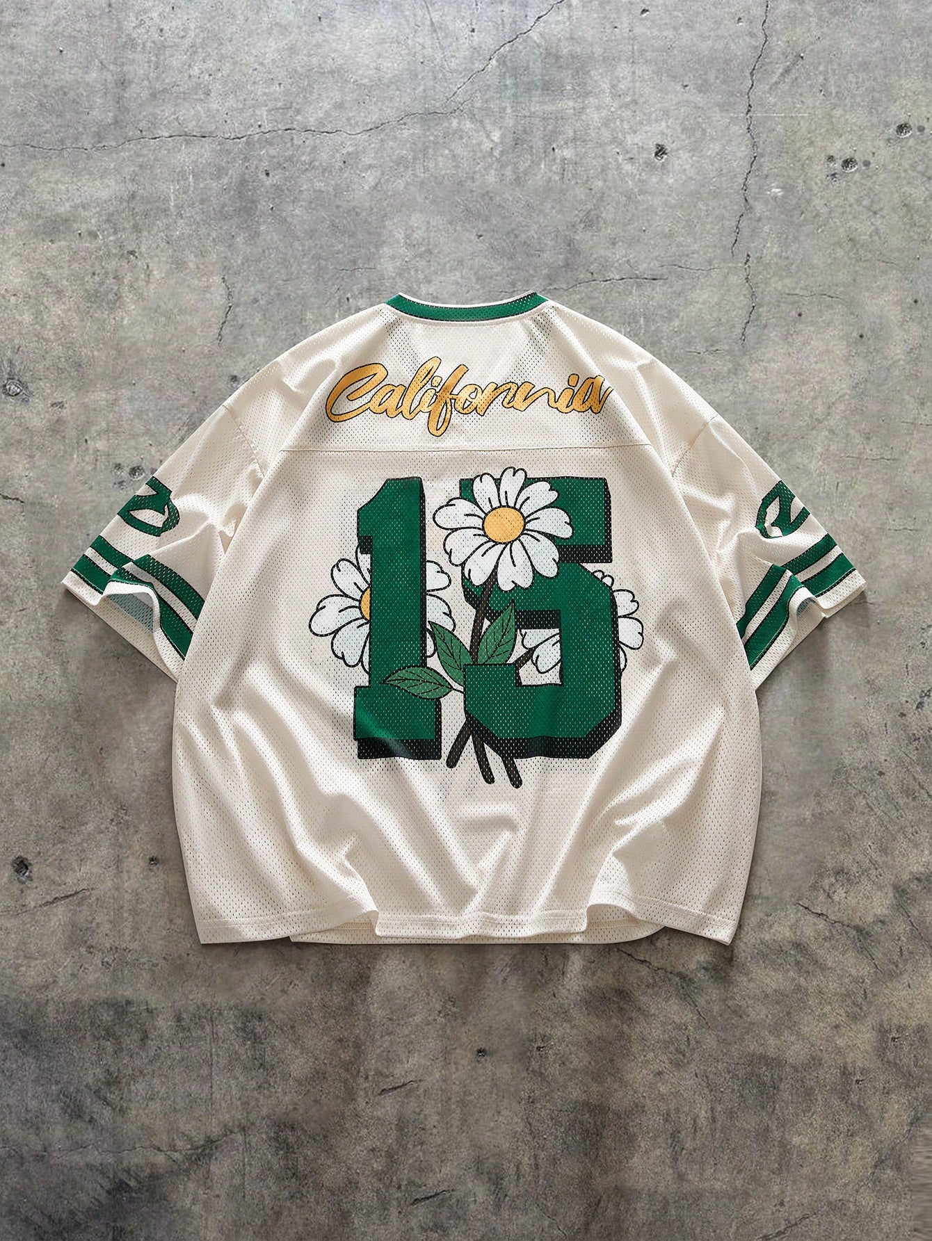 Multicolor Digital Print V-Neck Loose Fit Jersey