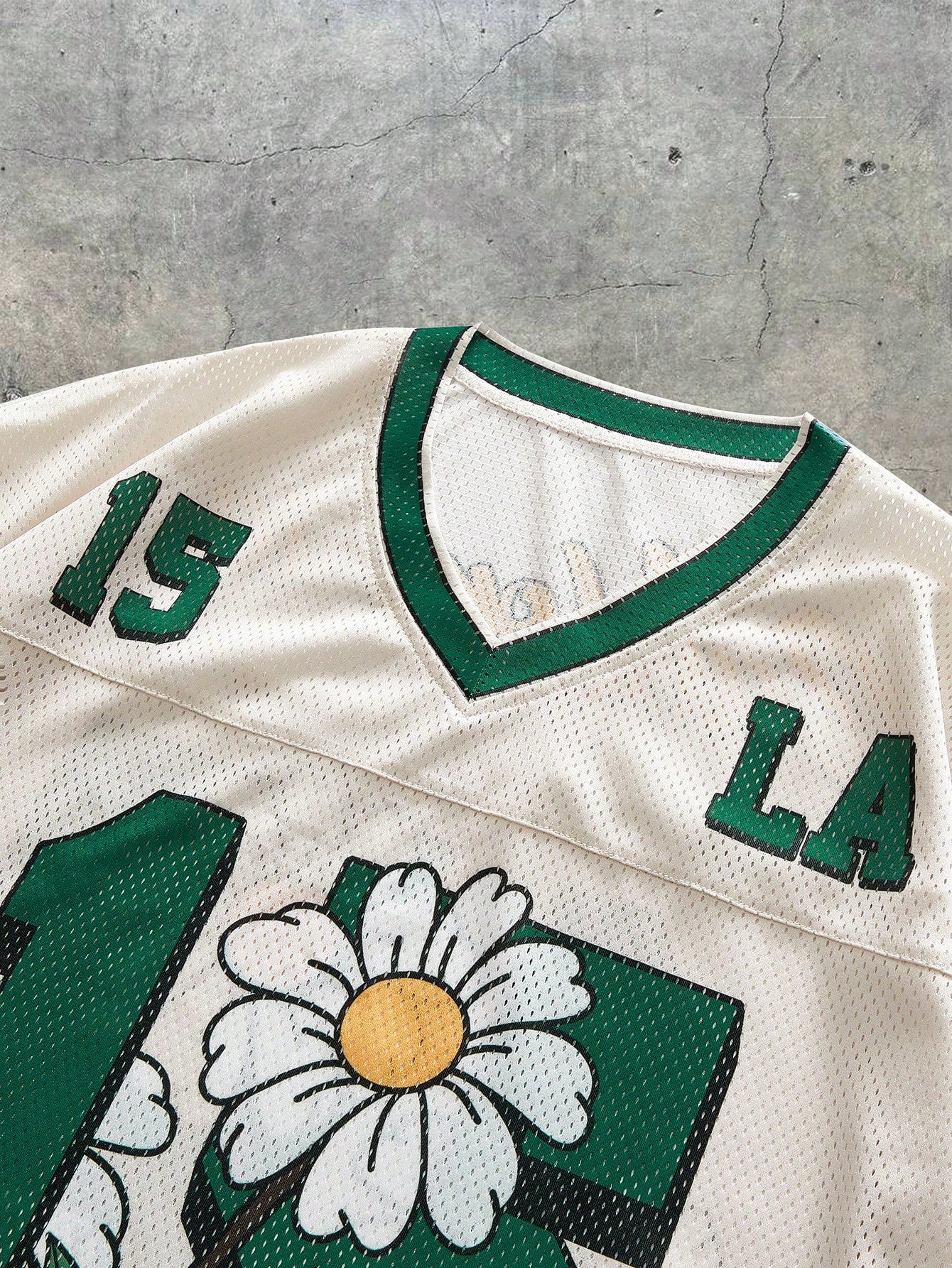 Multicolor Digital Print V-Neck Loose Fit Jersey