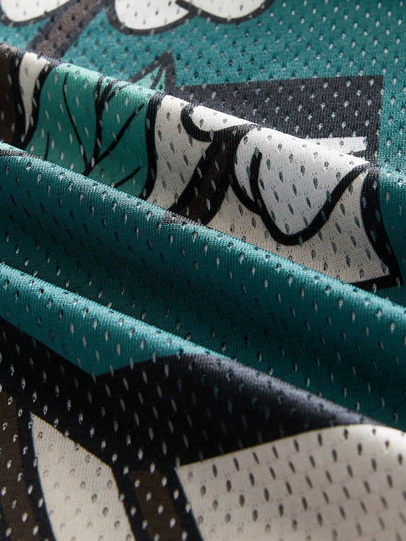 Multicolor Digital Print V-Neck Loose Fit Jersey