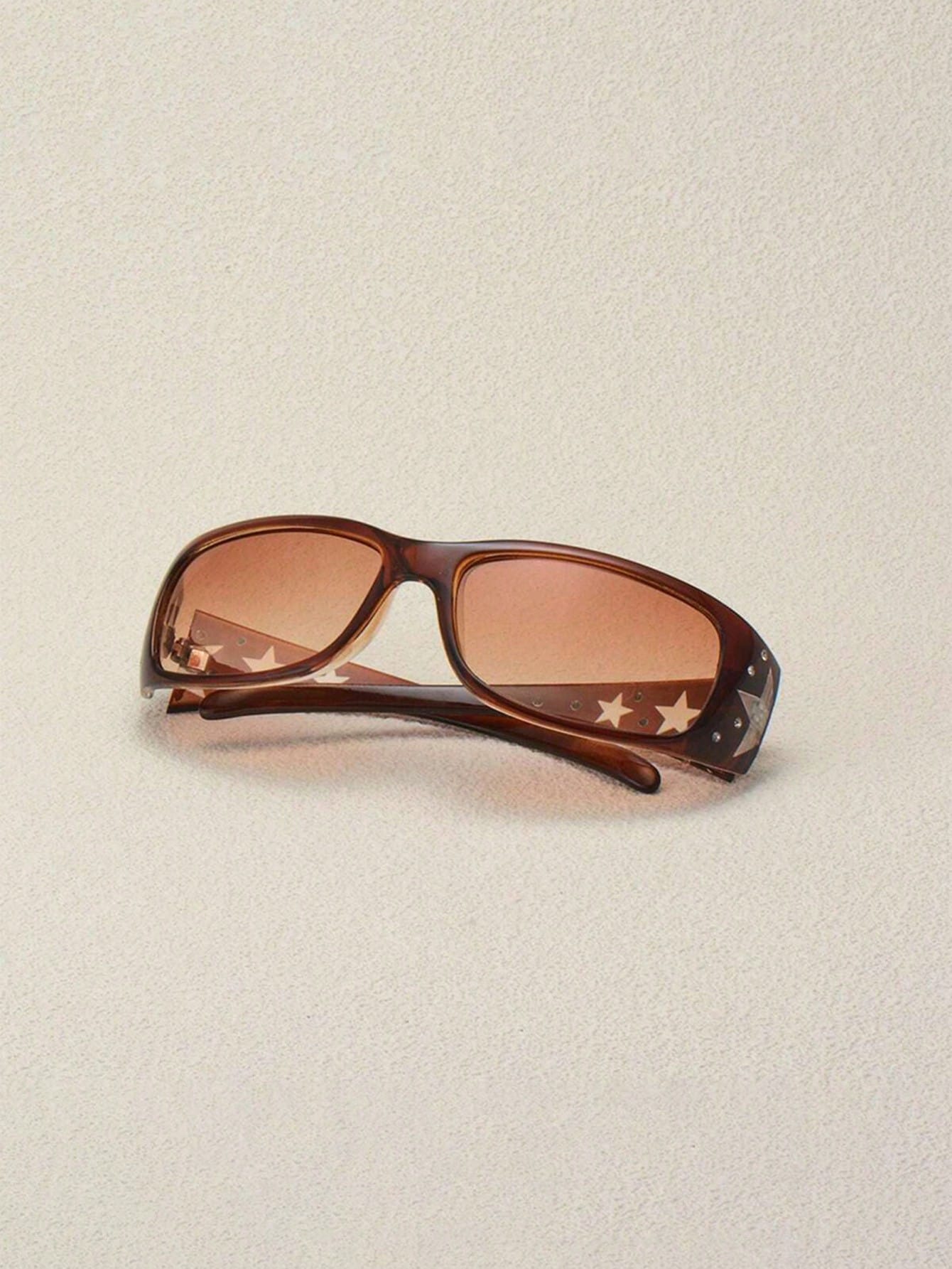 Y2K Star Pattern Rhinestone Embellished Fashion Glasses