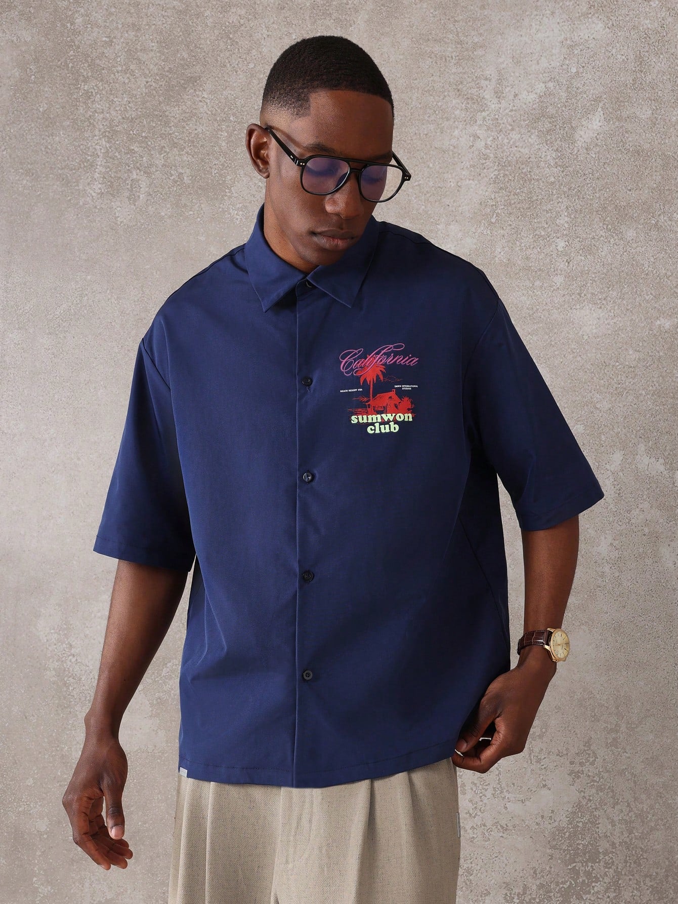 California Beach Resort Graphic Boxy Fit Shirt