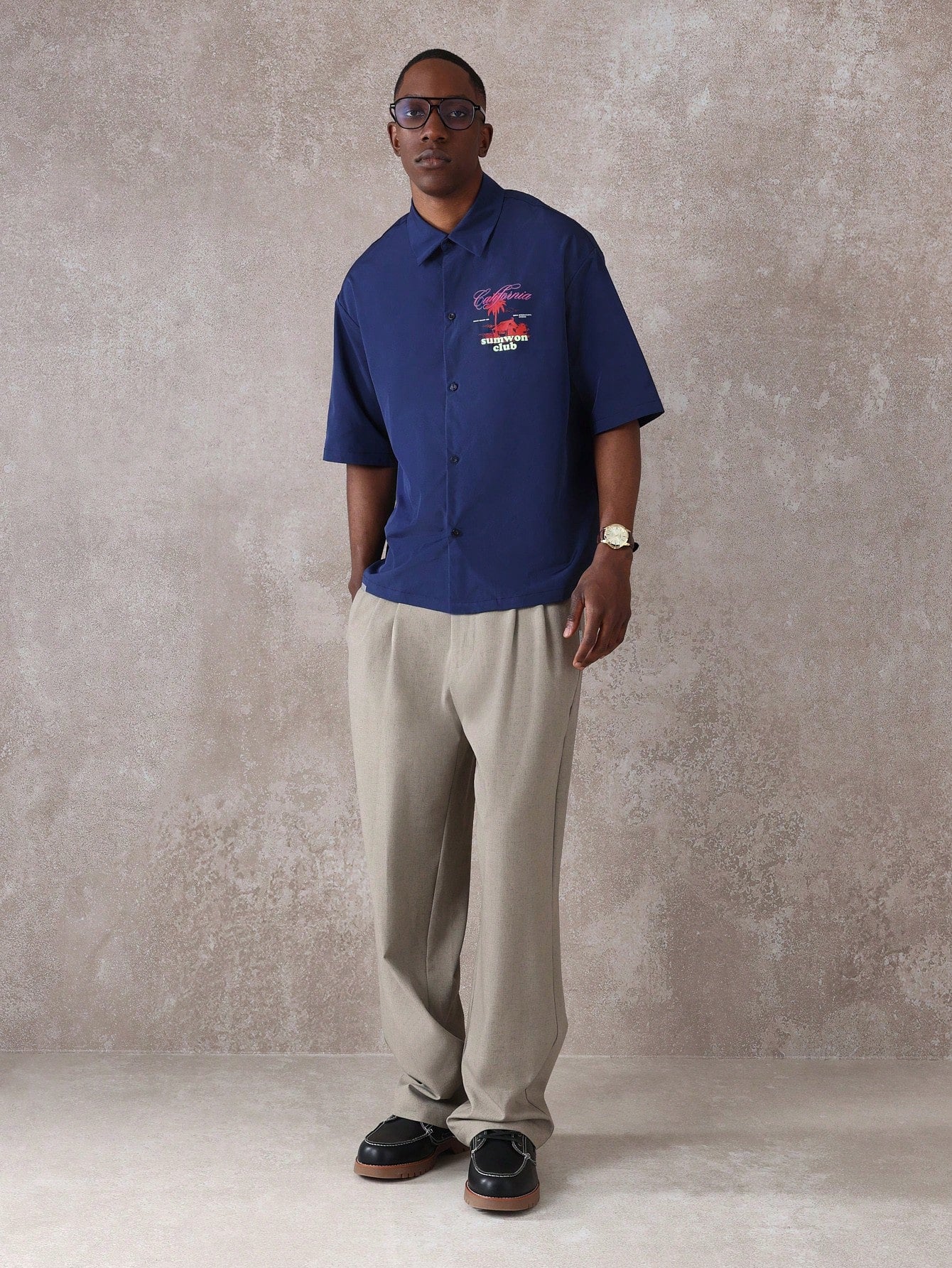 California Beach Resort Graphic Boxy Fit Shirt