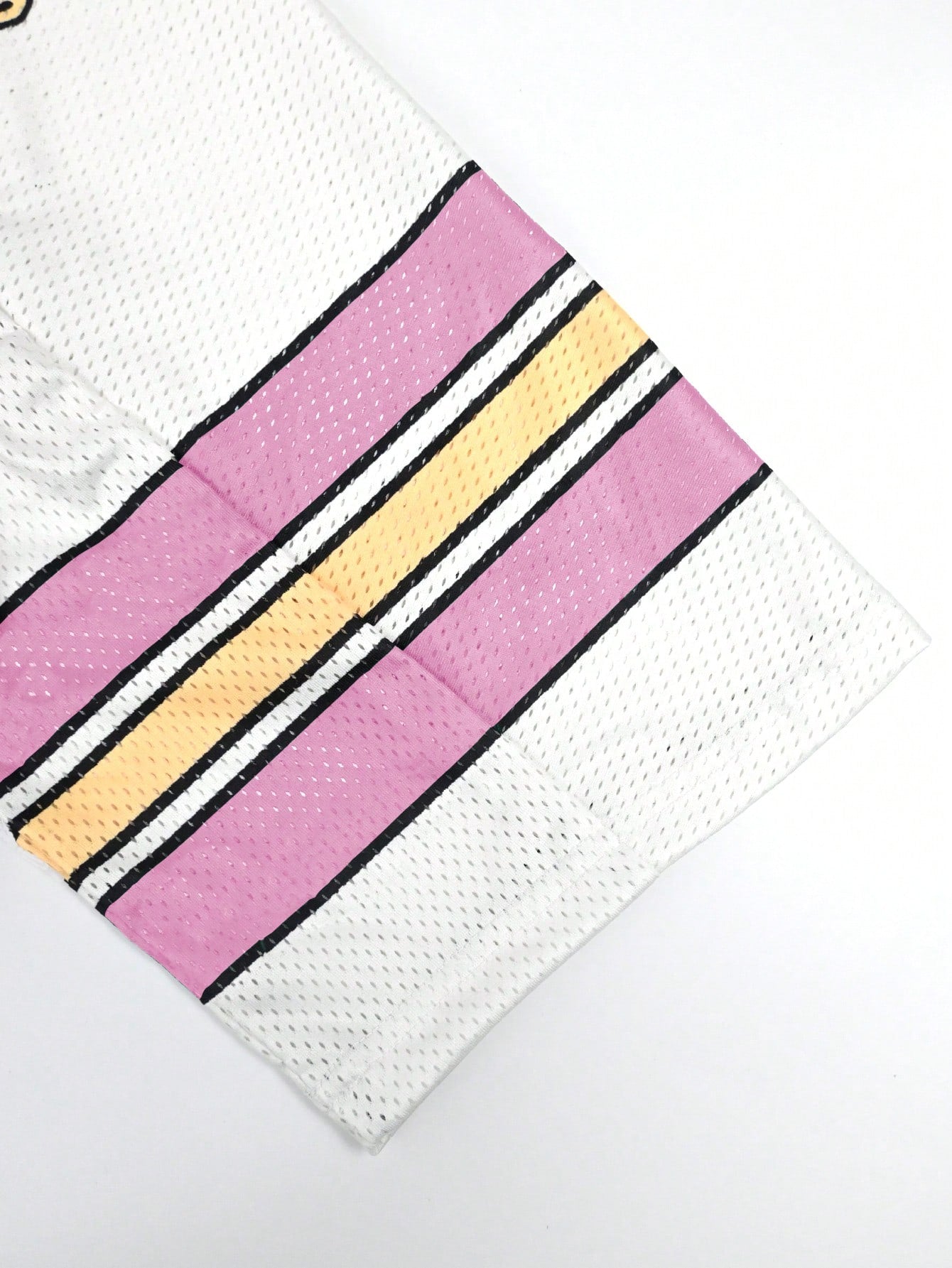 Pink Letter & Angel Print 2000s Style V-Neck Soccer Jersey