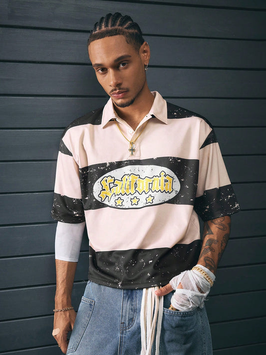 Men's Loose Fit Short Sleeve Polo