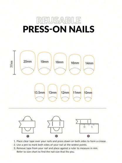 Gothic Gray Ombre Metallic Butterfly Press-On Nails