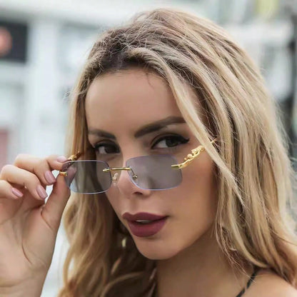 Small Box Square Personalized Metal Ocean Fashion Glasses