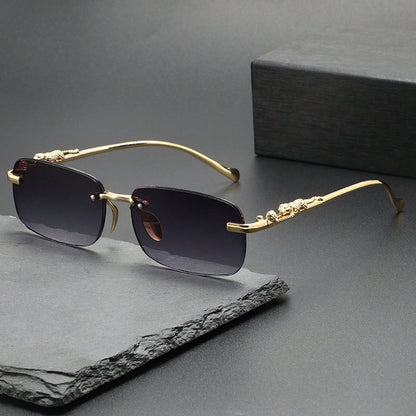 Small Box Square Personalized Metal Ocean Fashion Glasses