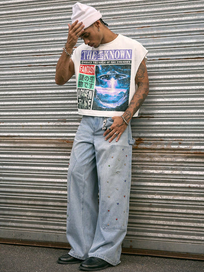 Men's Loose Streetwear Boxy Tank Top