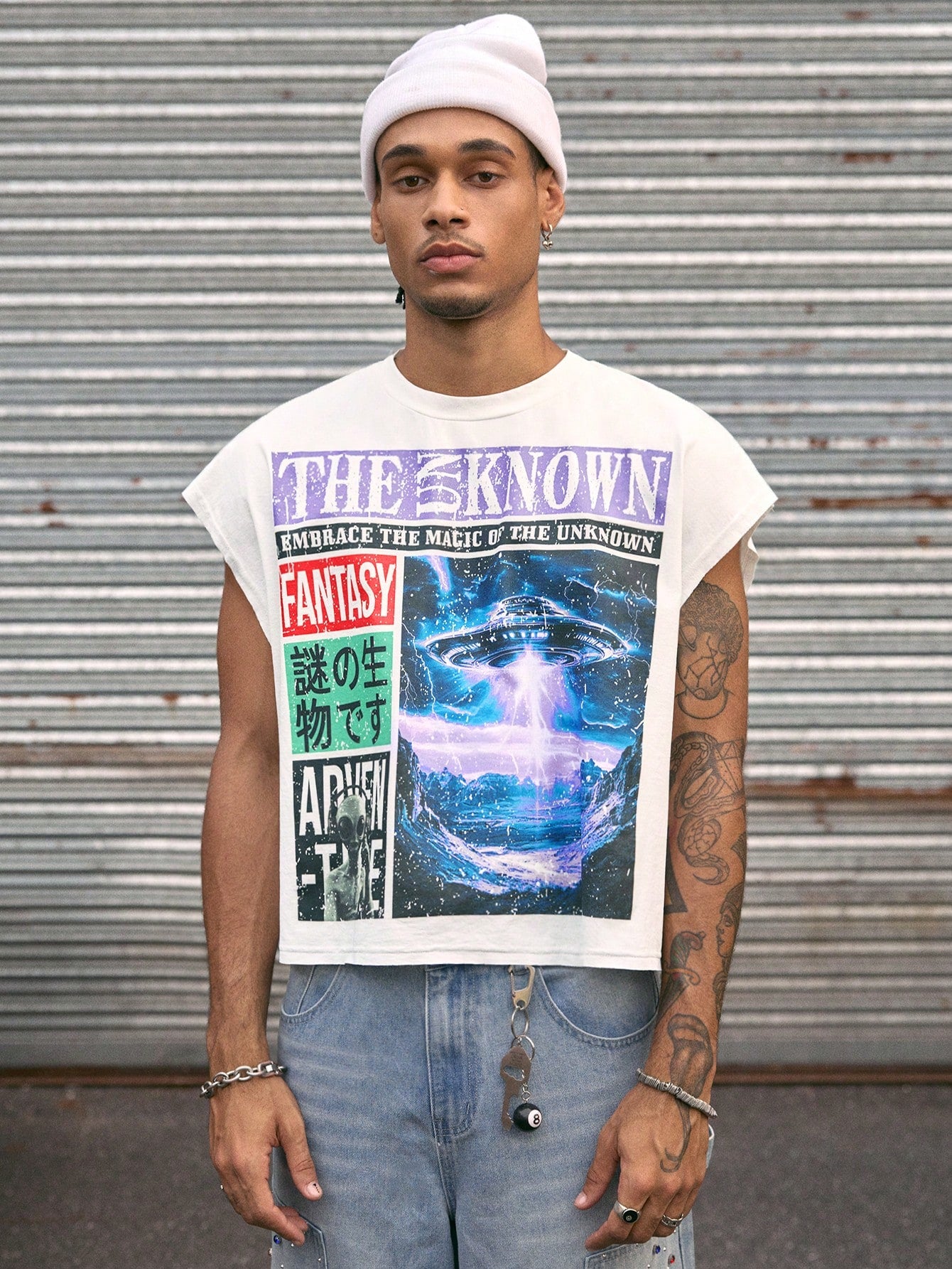 Men's Loose Streetwear Boxy Tank Top