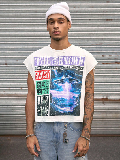 Men's Loose Streetwear Boxy Tank Top