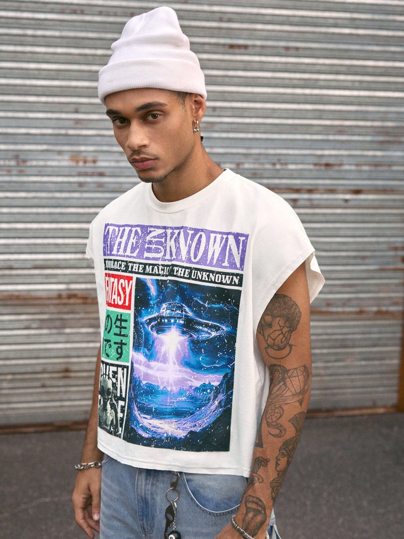 Men's Loose Streetwear Boxy Tank Top