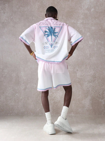 Palm Springs Summer Resort Shirt and Shorts Set