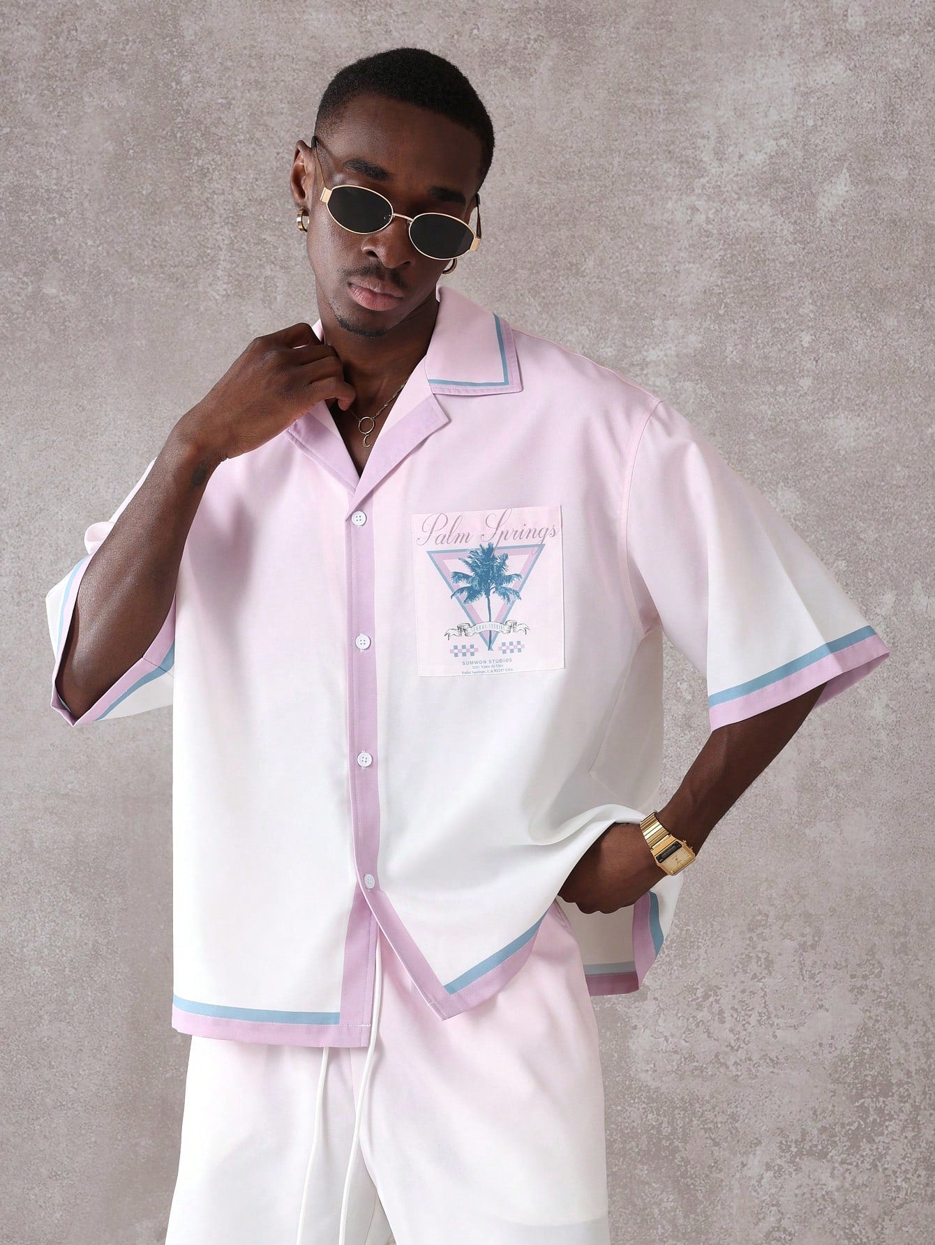 Palm Springs Summer Resort Shirt and Shorts Set