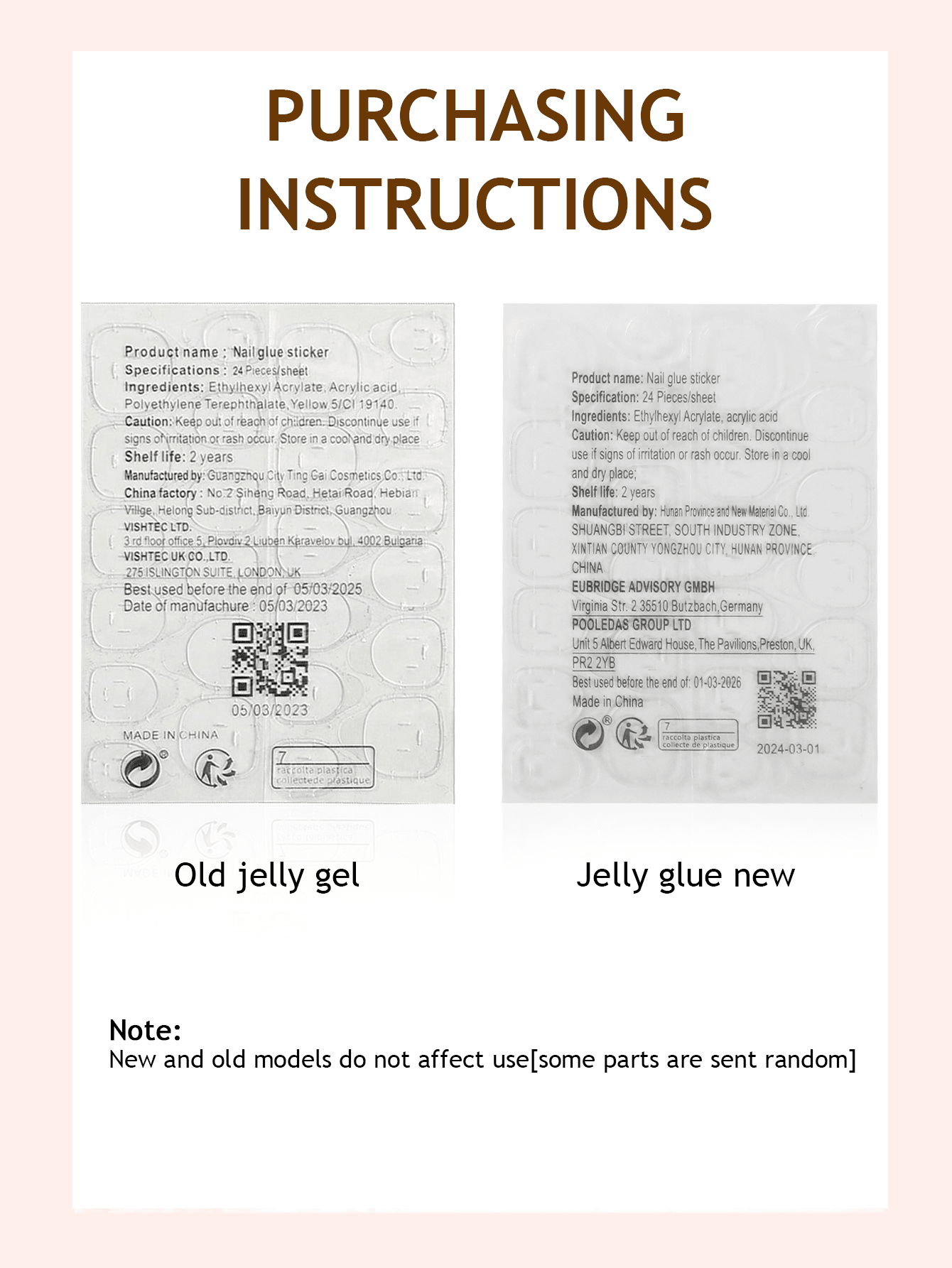 24pcs Tie-Dye Gradient 3D Heart & Star Almond Nails