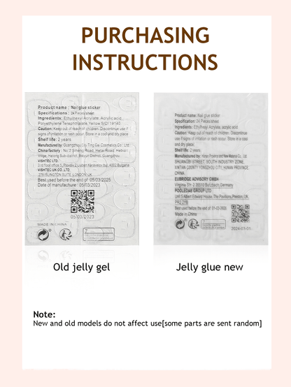 24pcs Tie-Dye Gradient 3D Heart & Star Almond Nails