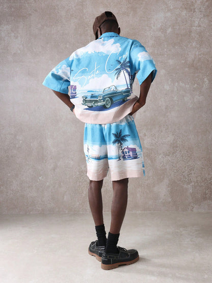Boxy Fit Island Resort Shirt and Shorts Co-Ord Set