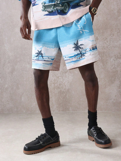 Boxy Fit Island Resort Shirt and Shorts Co-Ord Set