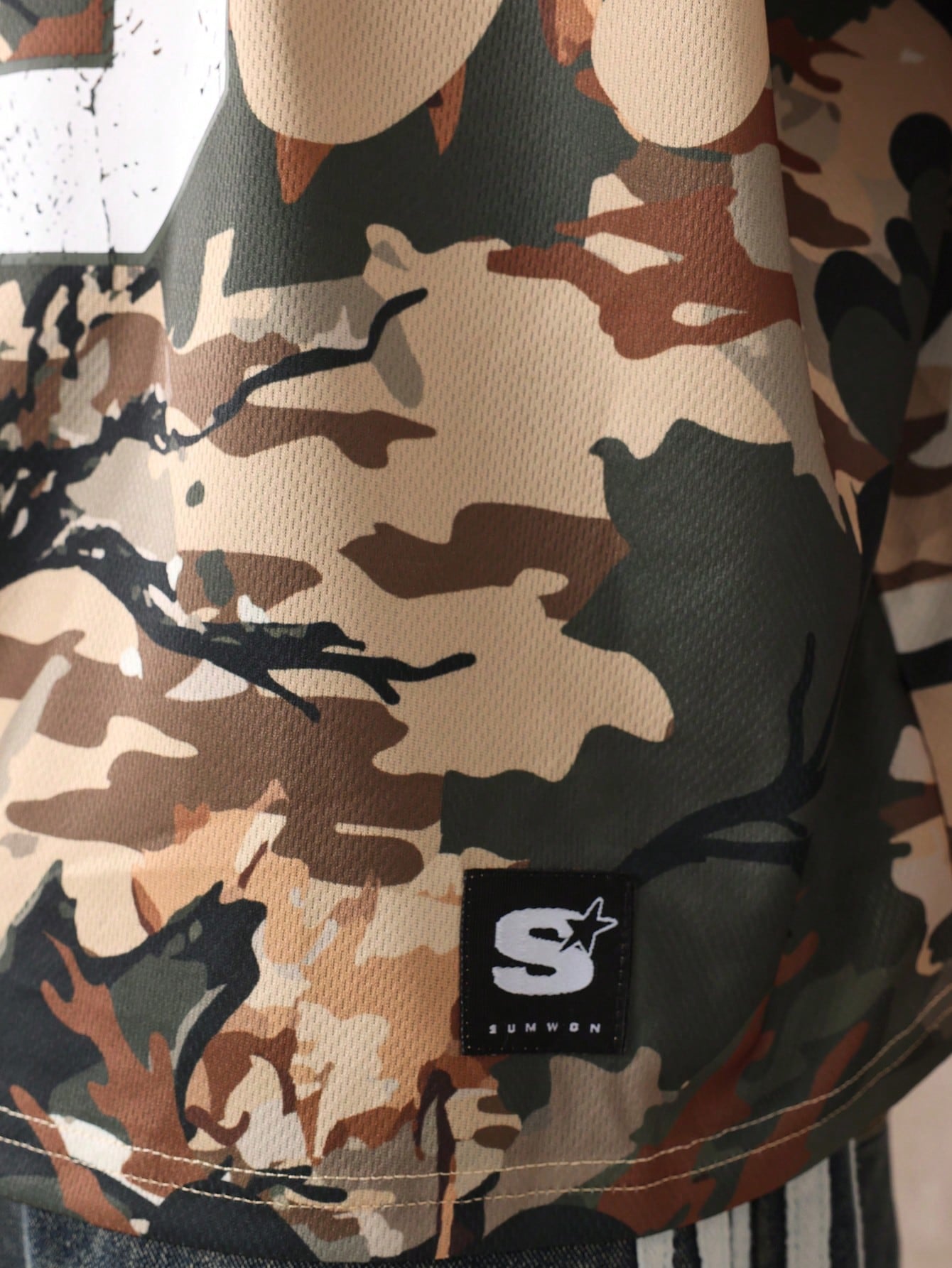 New York Varsity Camouflage Desert Print Athletic Jersey