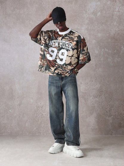 New York Varsity Camouflage Desert Print Athletic Jersey