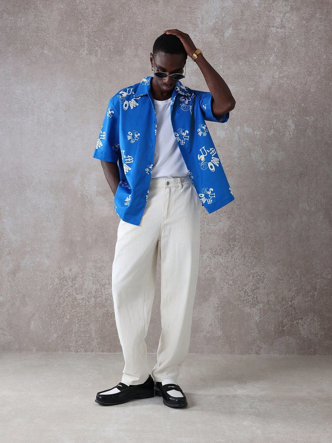 Men’s Tropical Hawaiian All-Over Print Resort Shirt
