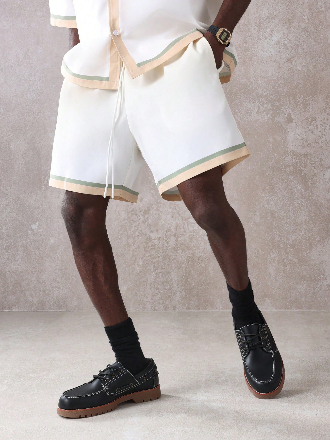Palm Springs Resort Men’s Shirt and Shorts Summer Set