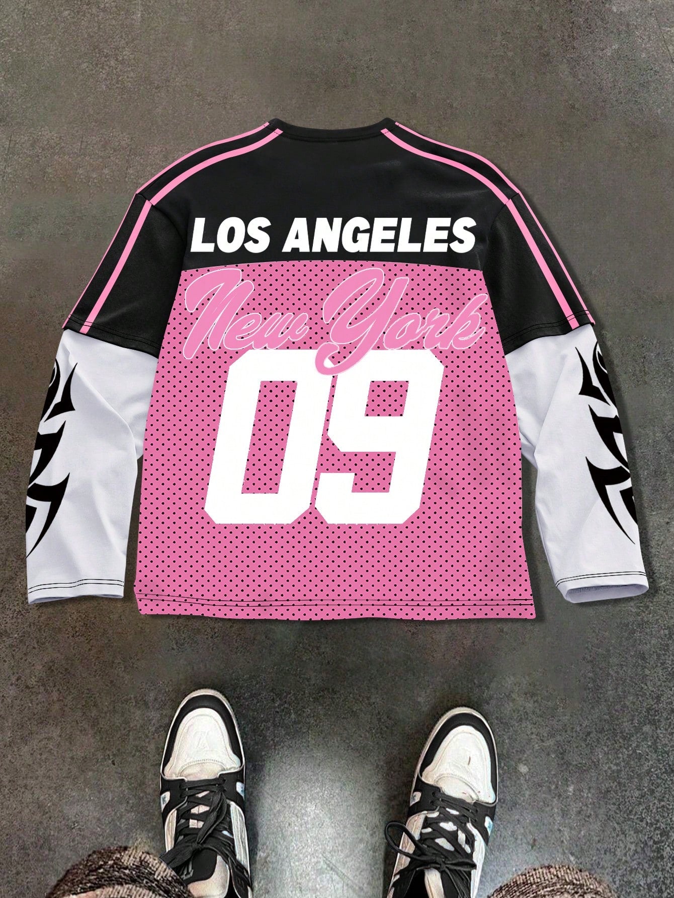 Multicolor Colorblock Round Neck Long Sleeve Tee