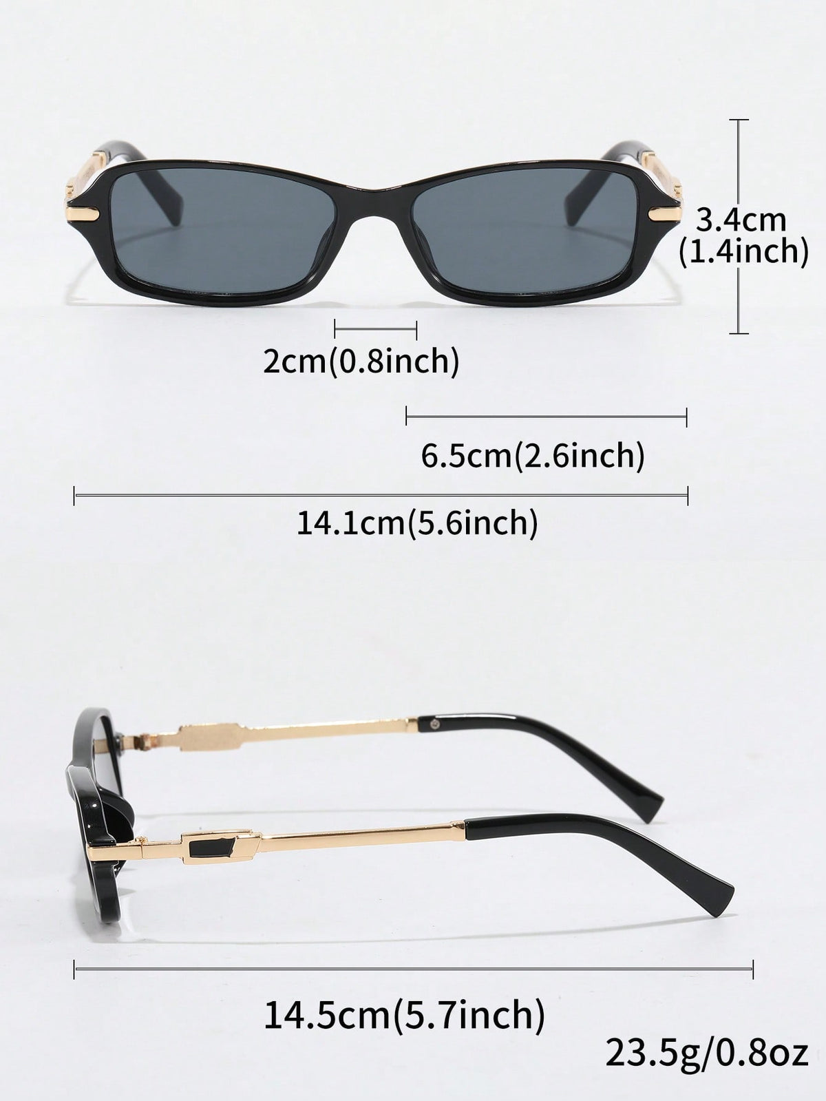 Retro Small Frame Cat Eye Glasses with Metal Legs