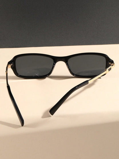 Retro Small Frame Cat Eye Glasses with Metal Legs
