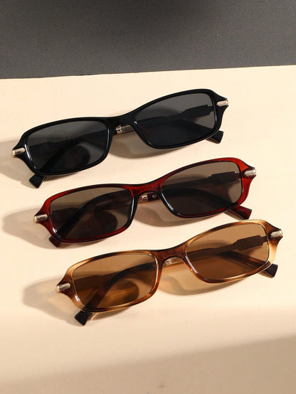 Women’s Retro Small Frame Cat Eye Glasses with Metal Legs