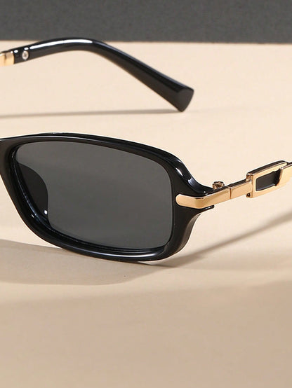 Retro Small Frame Cat Eye Glasses with Metal Legs
