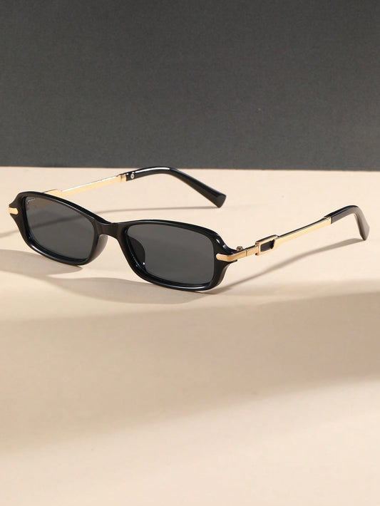 Retro Small Frame Cat Eye Glasses with Metal Legs