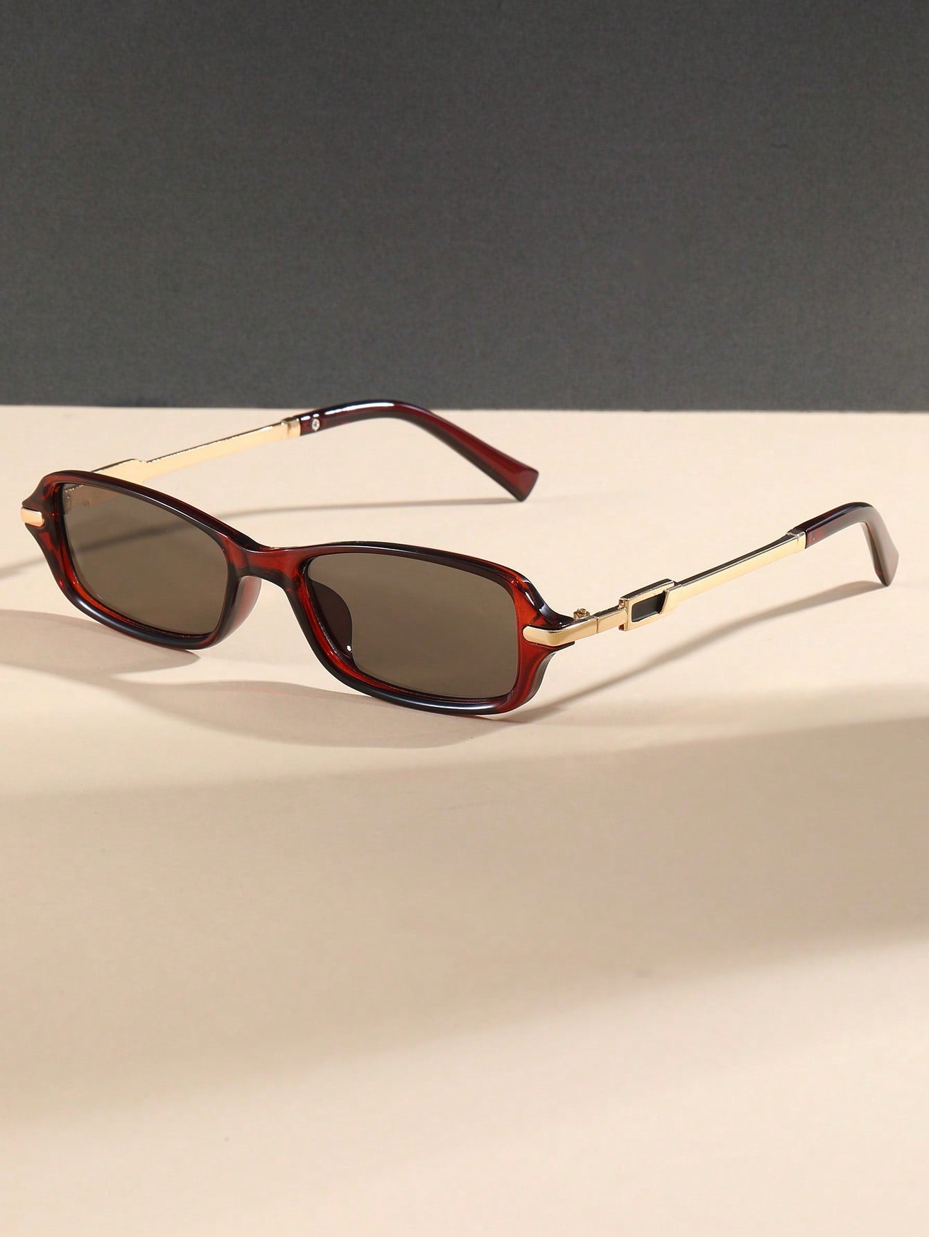 Retro Small Frame Cat Eye Glasses with Metal Legs