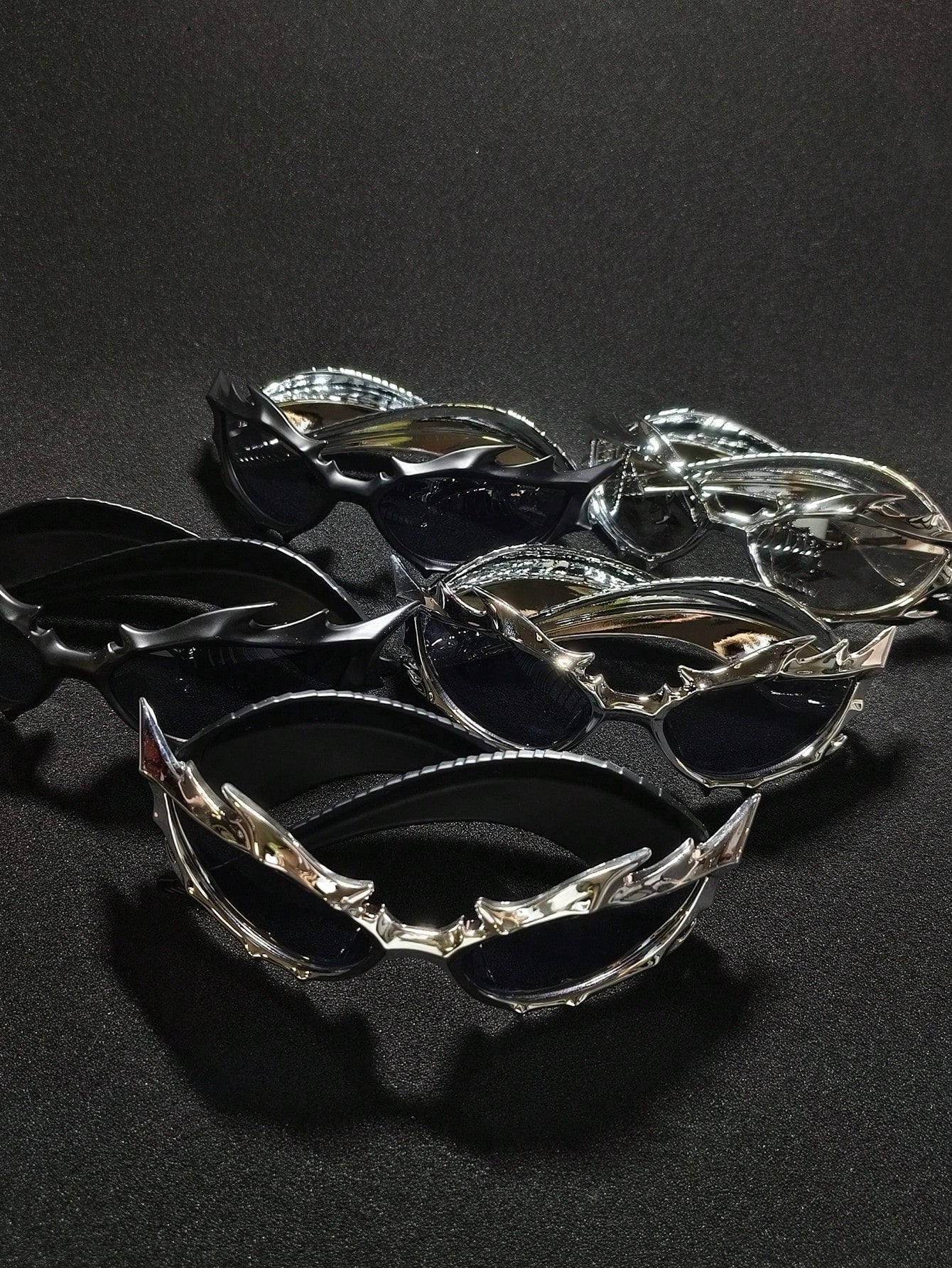 3D Printed Cyberpunk Dragon Horn Sci-Fi Glasses