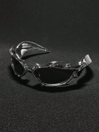 3D Printed Cyberpunk Dragon Horn Sci-Fi Glasses