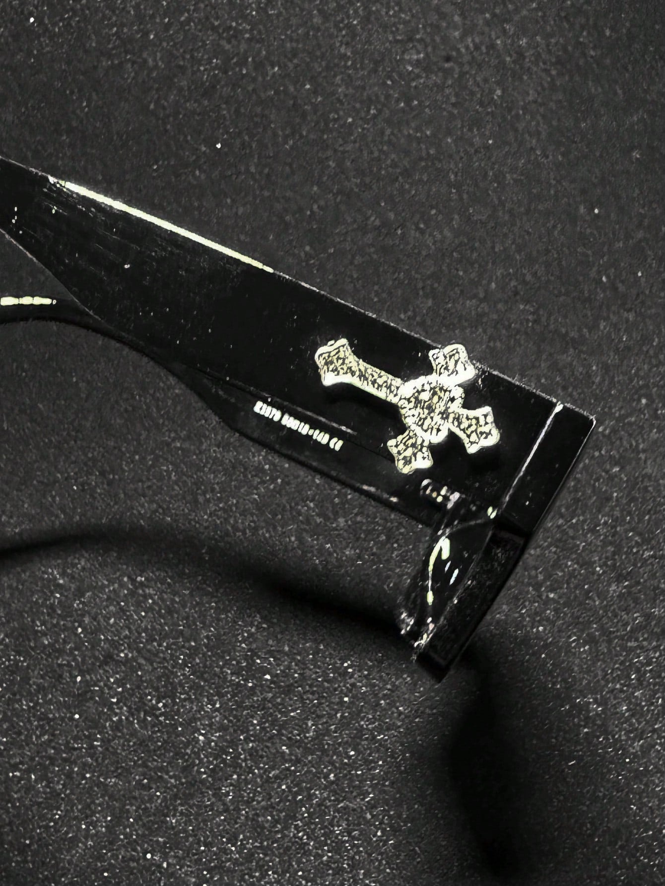 Rhinestone Cross Flat Top Retro Sport Fashion Glasses