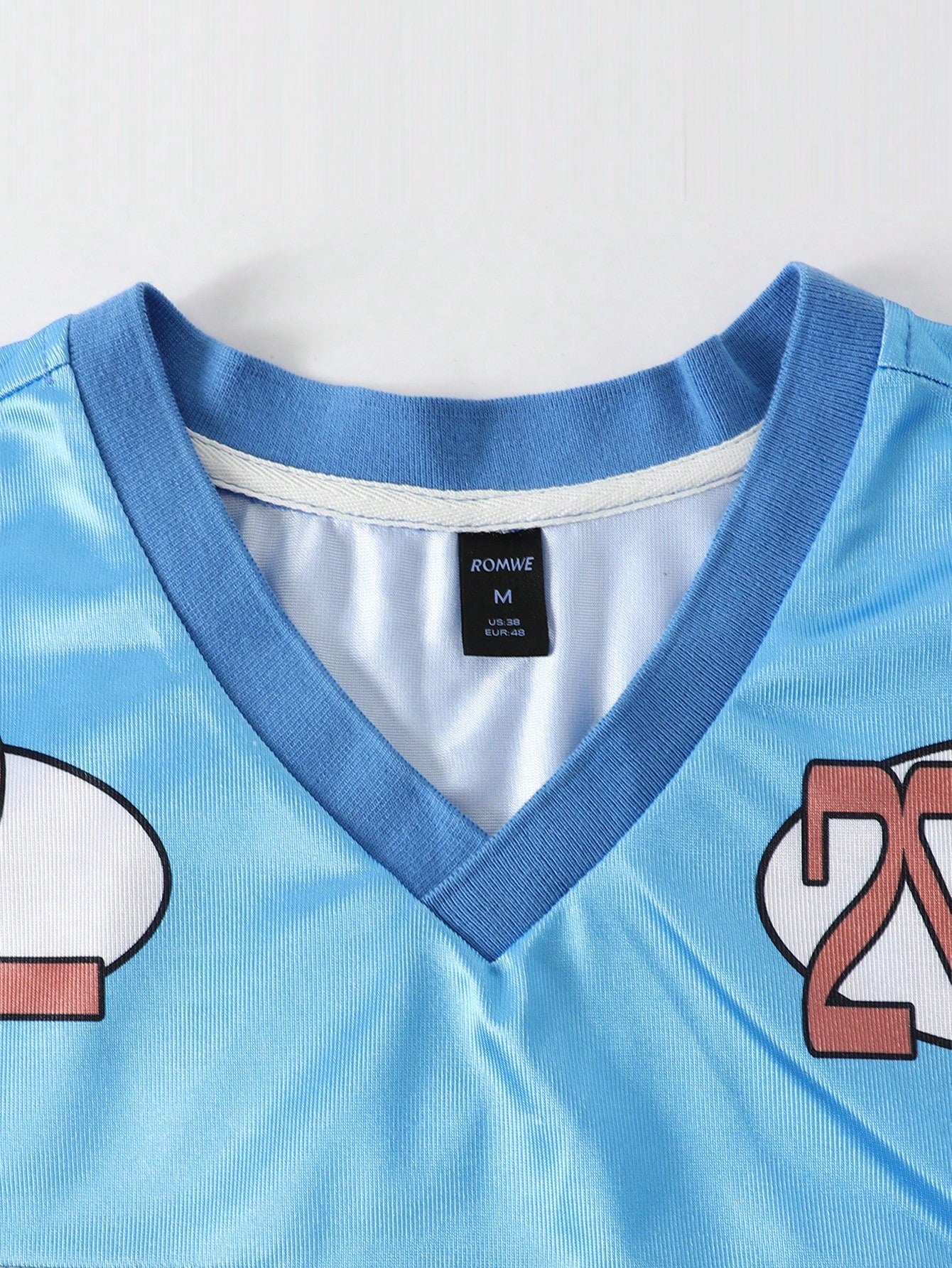 Prep Men’s Cartoon Jersey Mesh Splice V-Neck