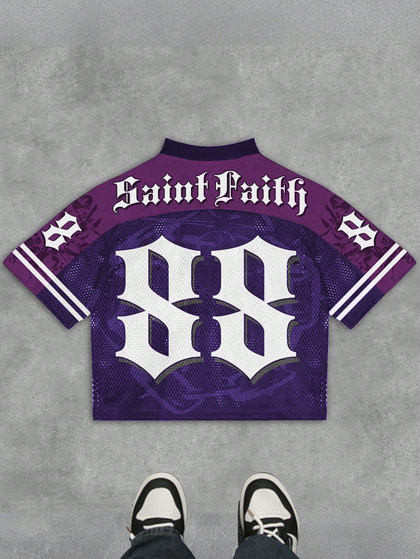 Purple Gothic Punk V-Neck Jersey