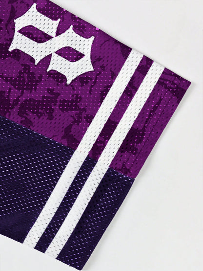 Purple Gothic Punk V-Neck Jersey