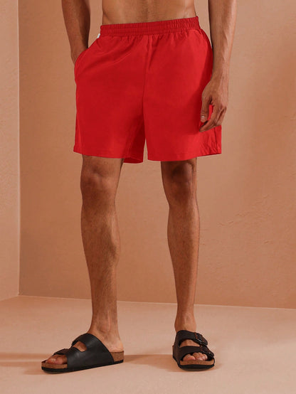 Men's Regular Fit Pull-On Drawstring Swim Shorts