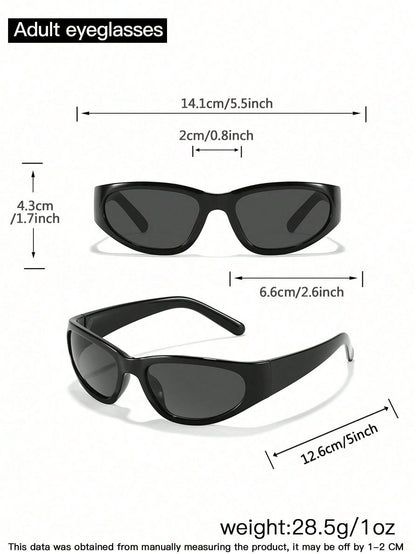2Pk Men's Hip Hop Brown Rectangle Acrylic Fashion Frames