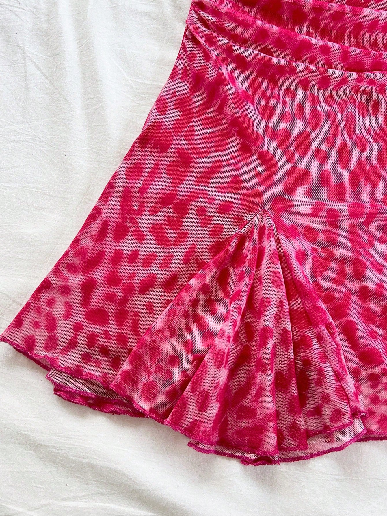 Women's Hot Pink Spaghetti Strap Mini Dress