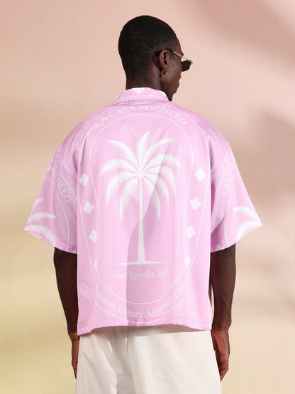 Luxury Resort Palm Tree Short Sleeve Shirt