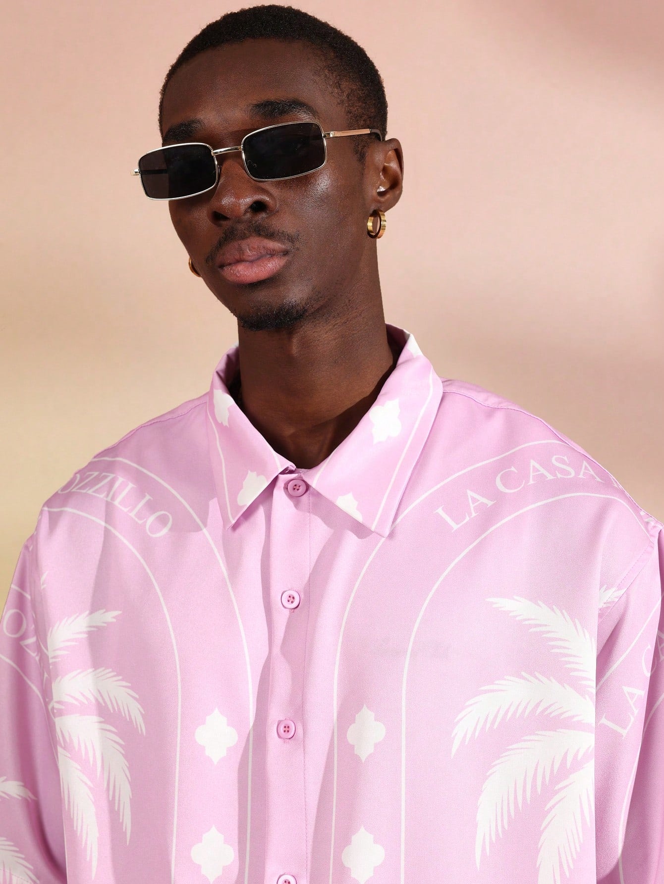 Luxury Resort Palm Tree Short Sleeve Shirt
