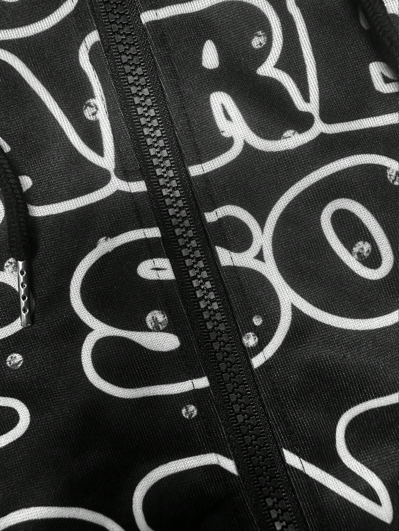 Men's Y2K Flame Star Print Zip-Up Graphic Hoodie
