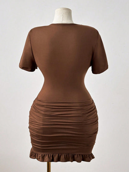 Multicolor All Over Print Spaghetti Strap Bodycon Midi Dress