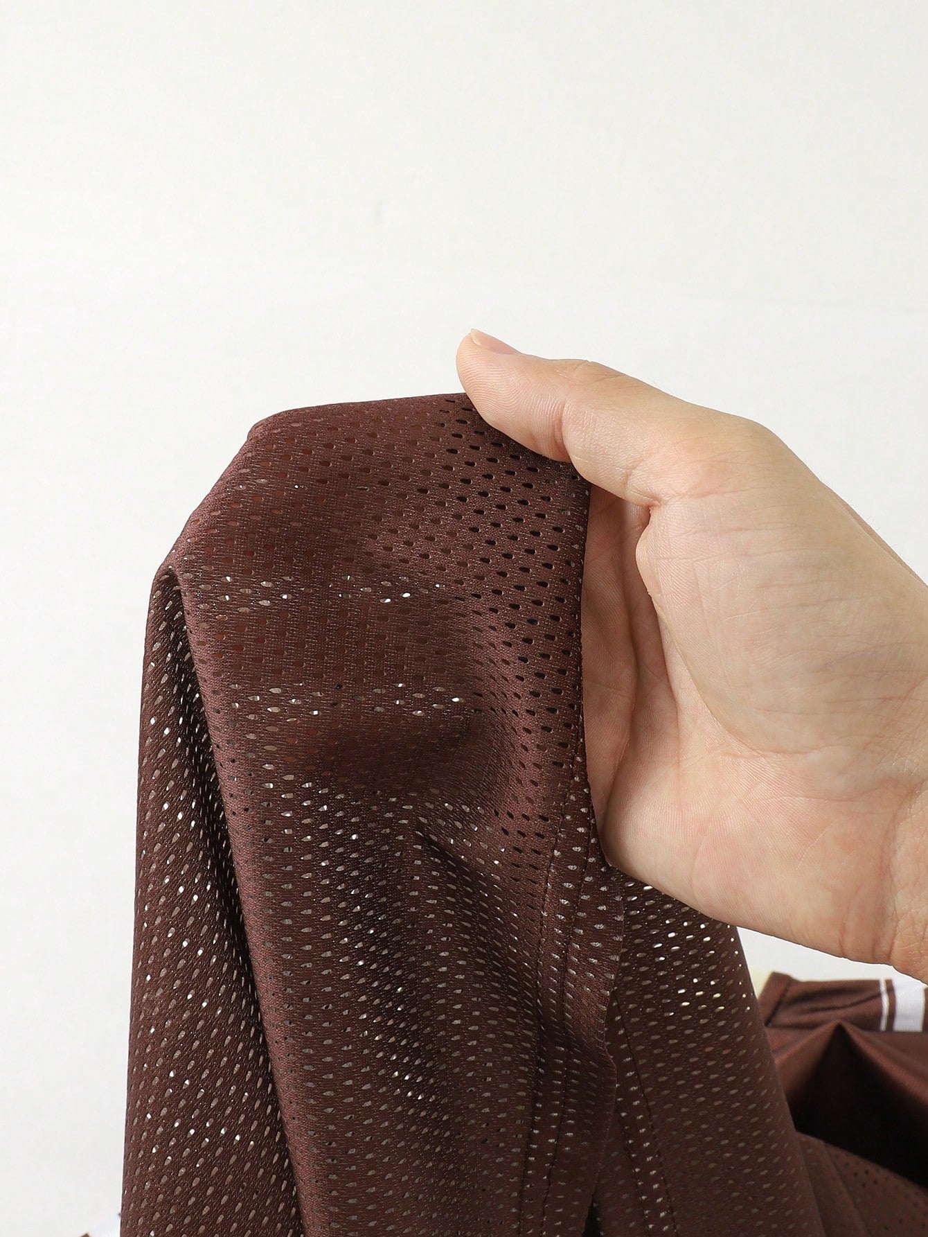 Unisex Brown Sports Jersey Loose Fit Short Sleeve Jersey