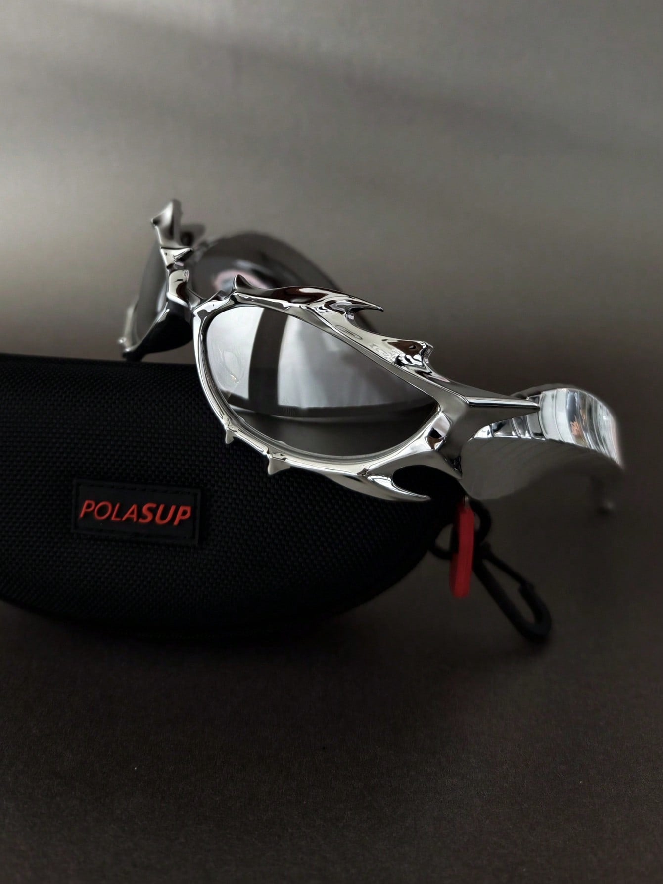 3D Spiked Dragon Totem Cyberpunk Cycling Glasses Set